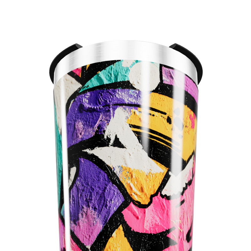Copo Térmico - Colorido Abstrato Aço Inox
