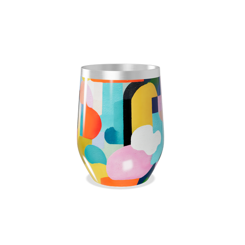 Copo Térmico Slim - Estampa Colorida Abstrata