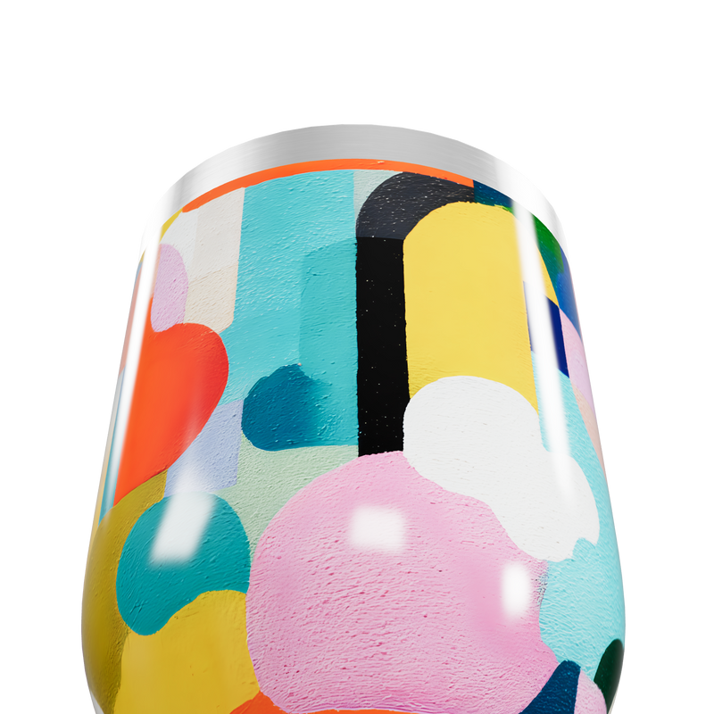 Copo Térmico Slim - Estampa Colorida Abstrata