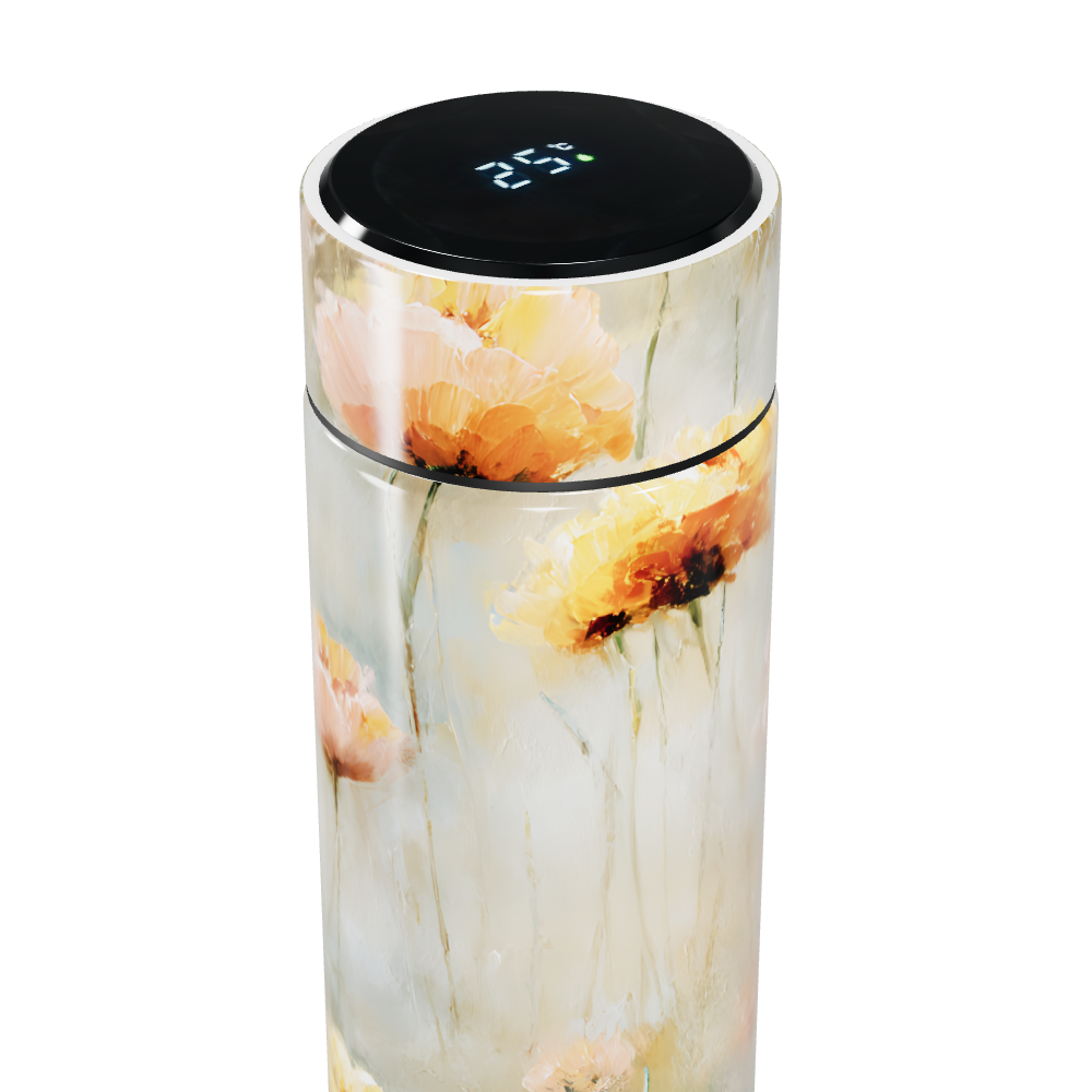 Garrafa Térmica Touch - Floral com Visor LED
