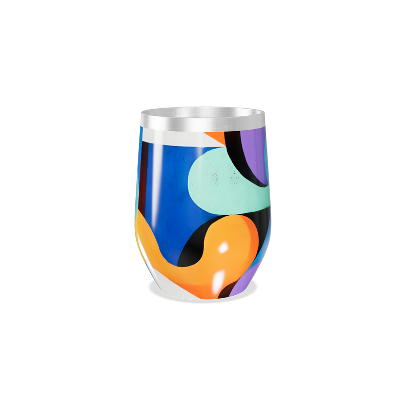 Copo Térmico Slim - Colorido Abstrato Aço Inox