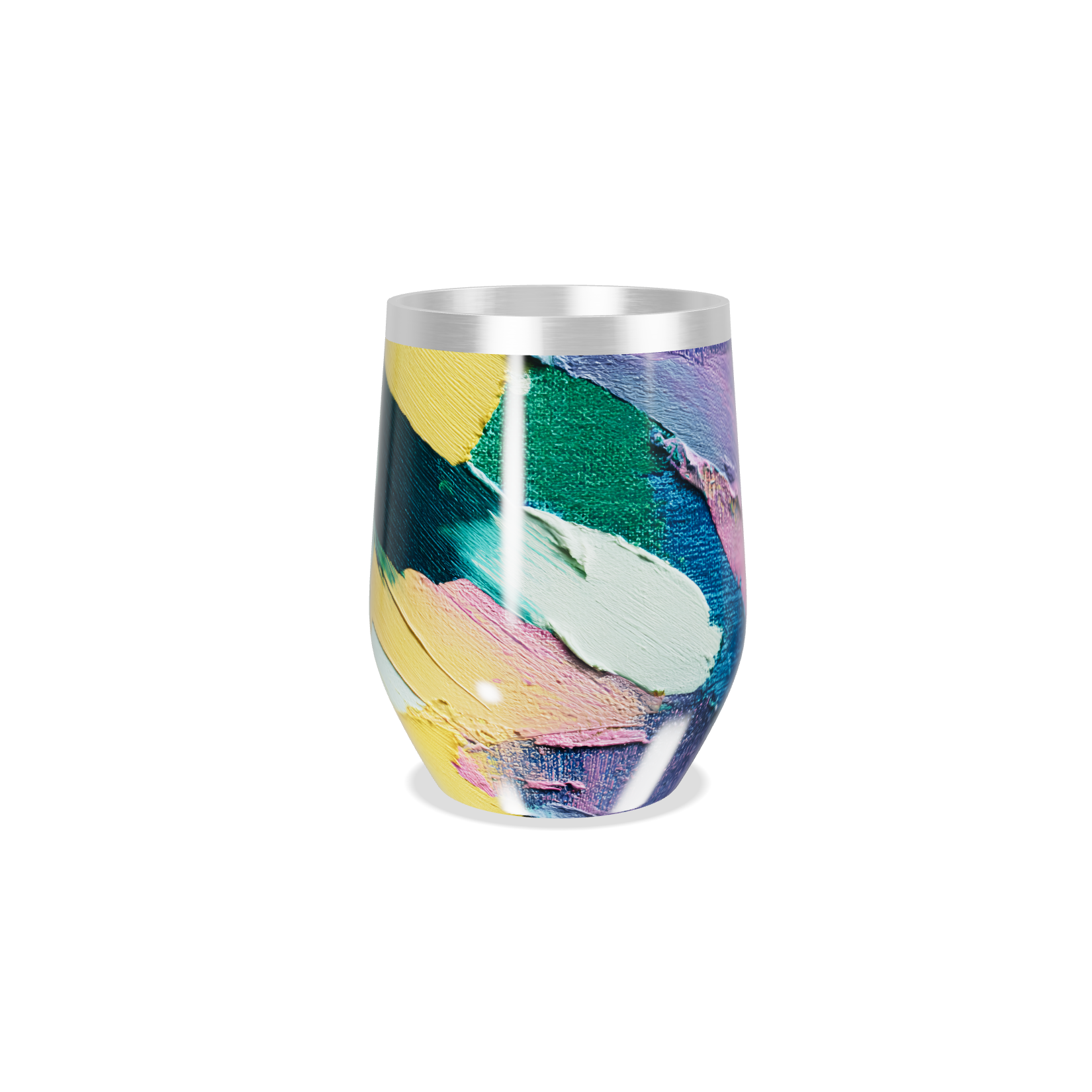 Copo Térmico Slim - Estampa Abstrata Colorida