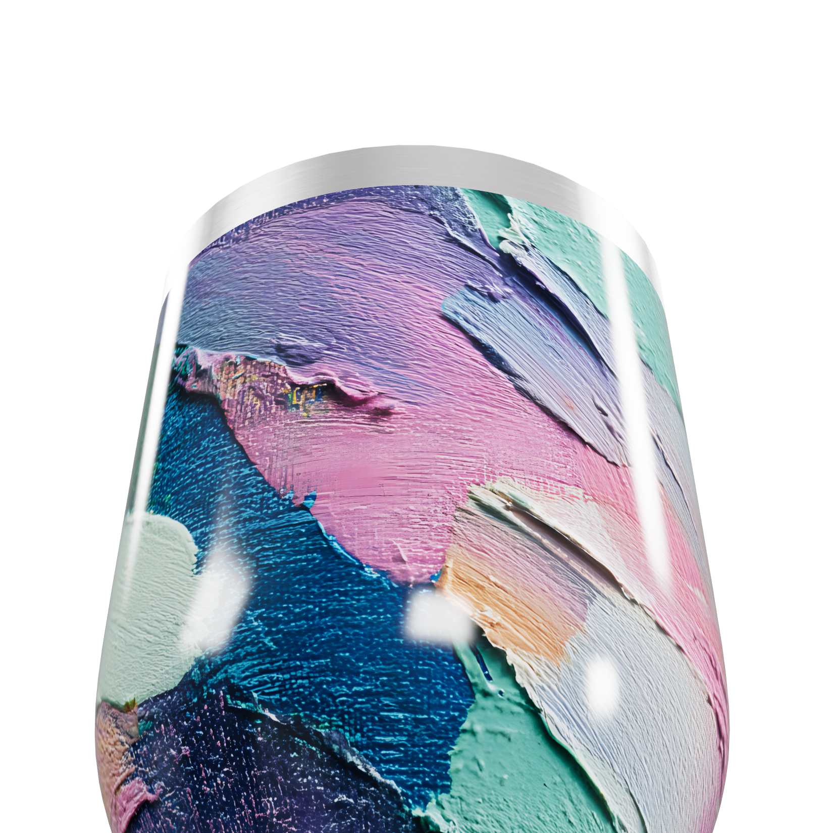 Copo Térmico Slim - Estampa Abstrata Colorida