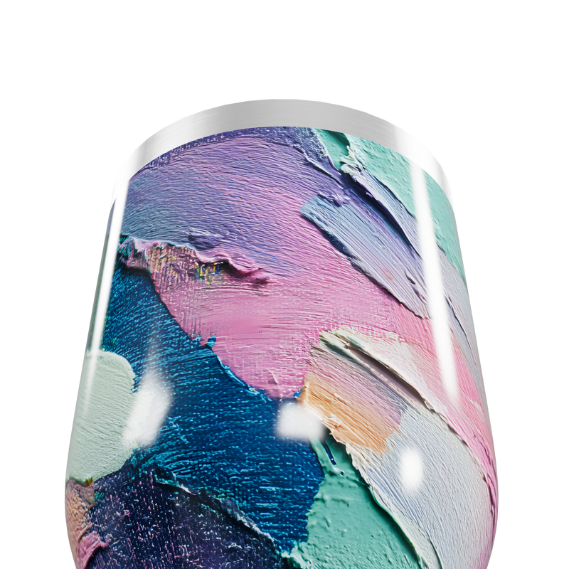 Copo Térmico Slim - Estampa Abstrata Colorida