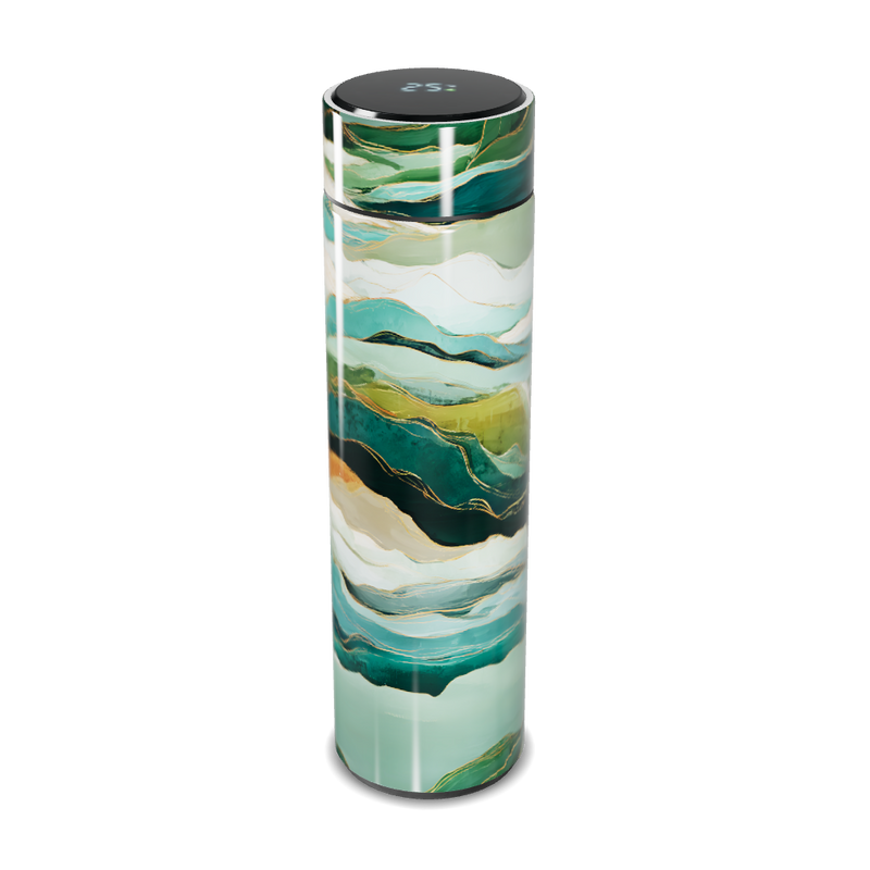 Garrafa Térmica Touch - Verde Marmorizada