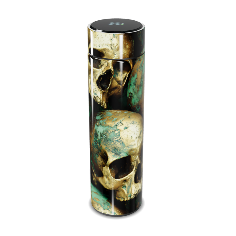 Garrafa Térmica Touch - Caveira Dourada