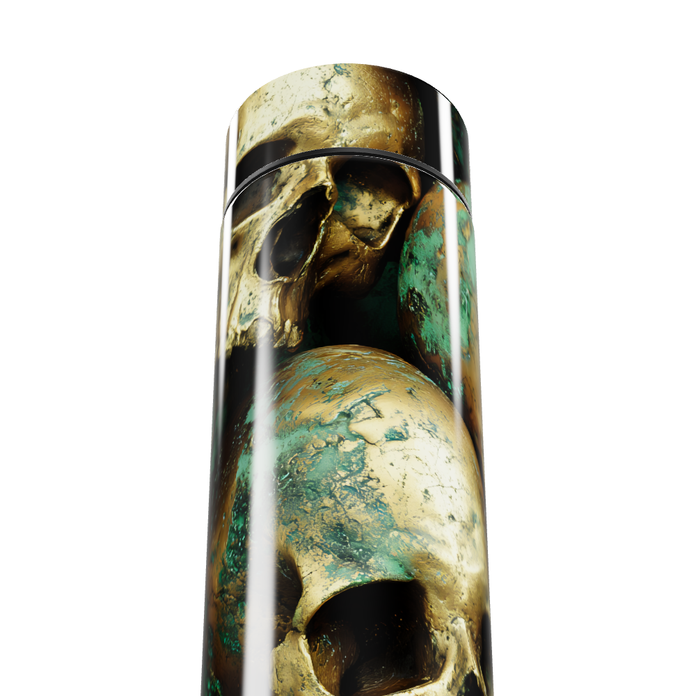 Garrafa Térmica Touch - Caveira Dourada