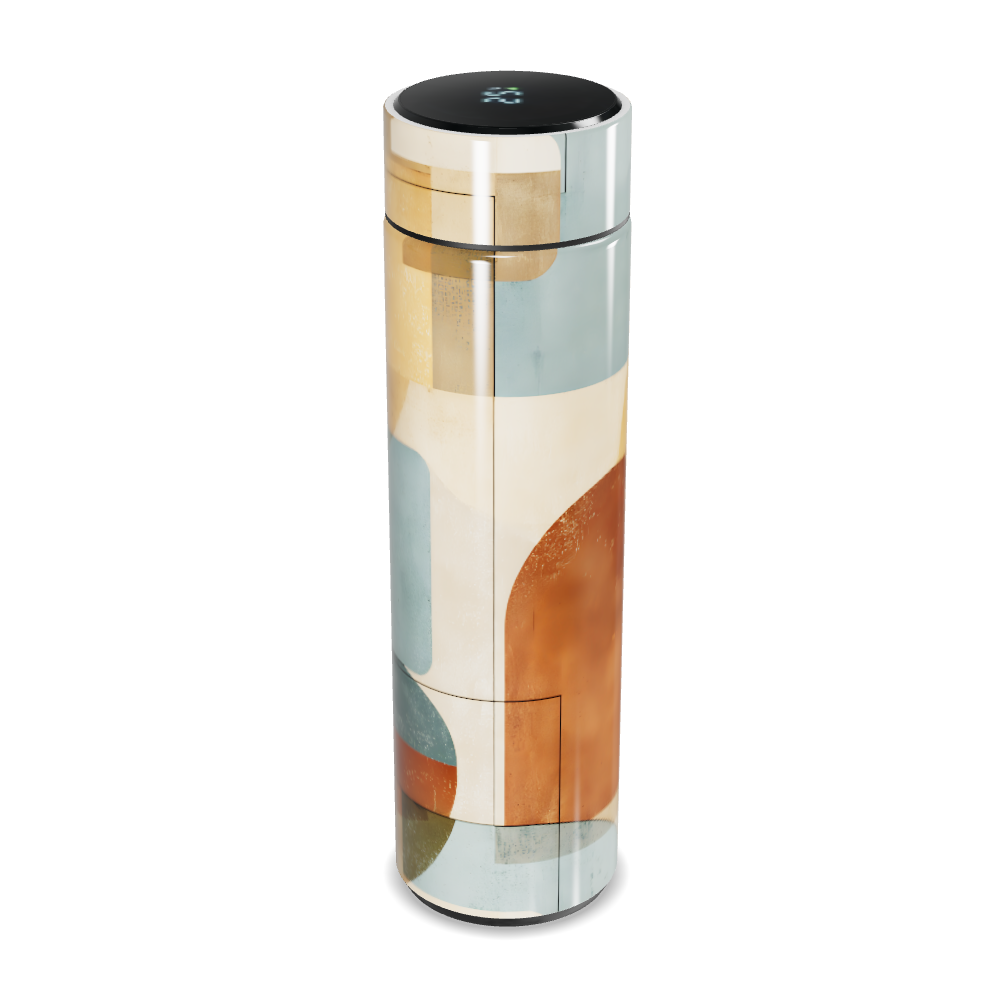 Garrafa Térmica Touch - Estampa Abstrata Colorida