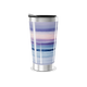Copo Térmico - Estampa Listrada Azul Lilás