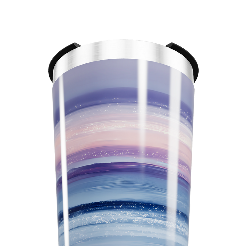 Copo Térmico - Estampa Listrada Azul Lilás