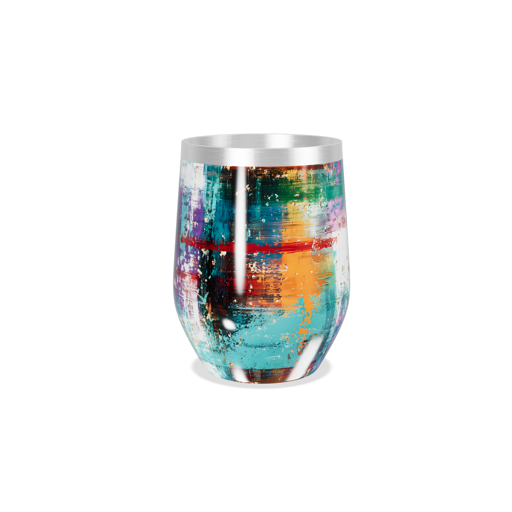 Copo Térmico Slim - Abstrato Colorido Aço Inox