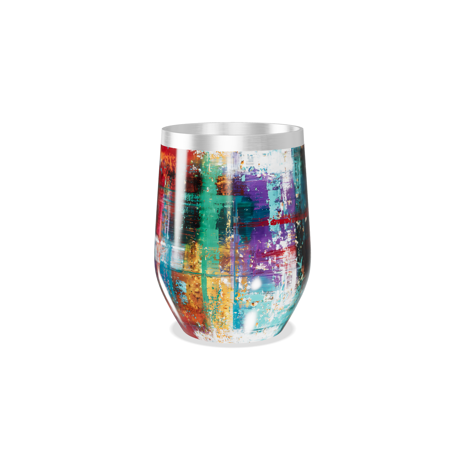 Copo Térmico Slim - Abstrato Colorido Aço Inox