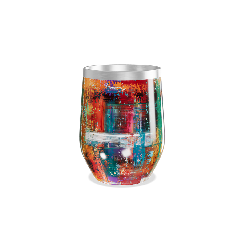 Copo Térmico Slim - Abstrato Colorido Aço Inox