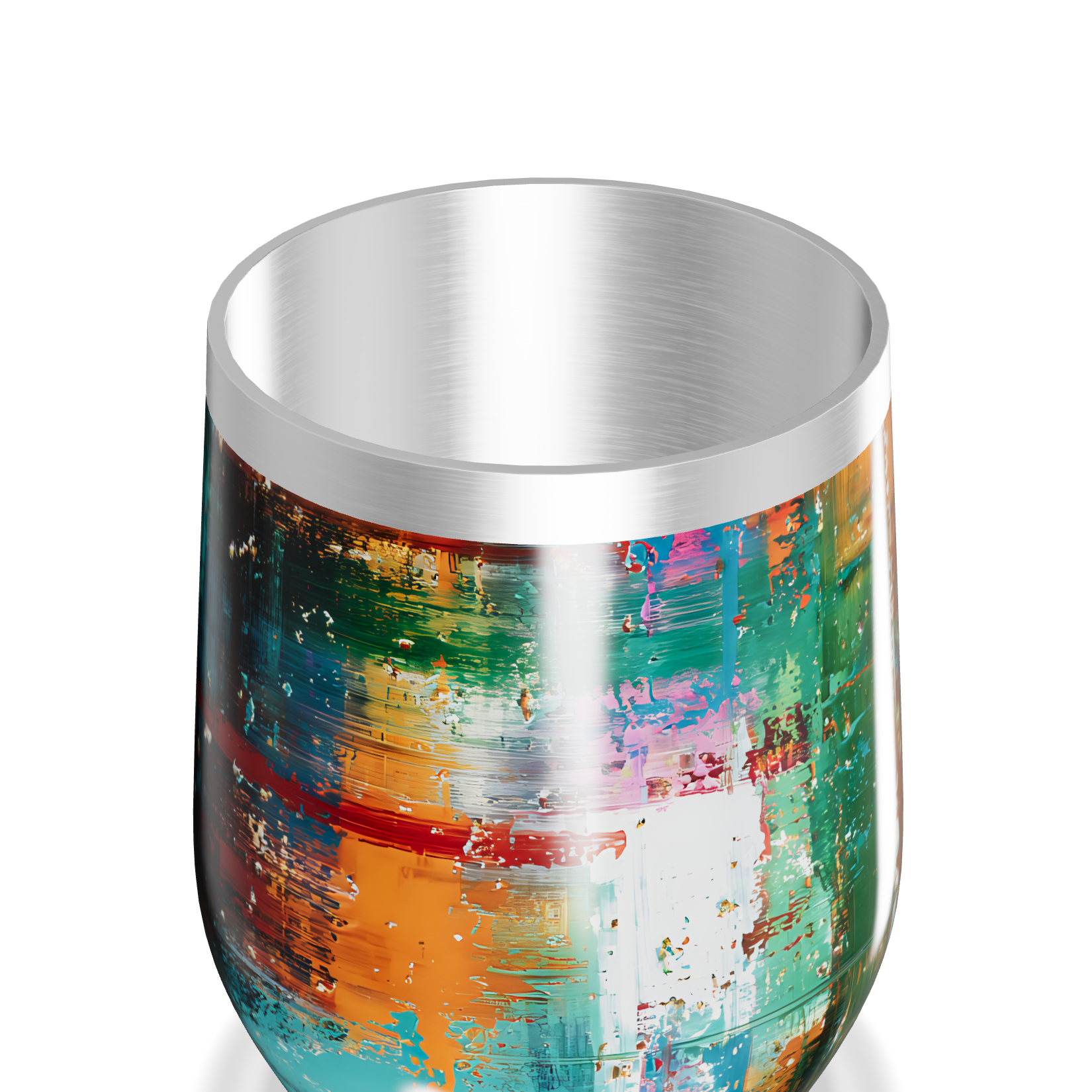 Copo Térmico Slim - Abstrato Colorido Aço Inox