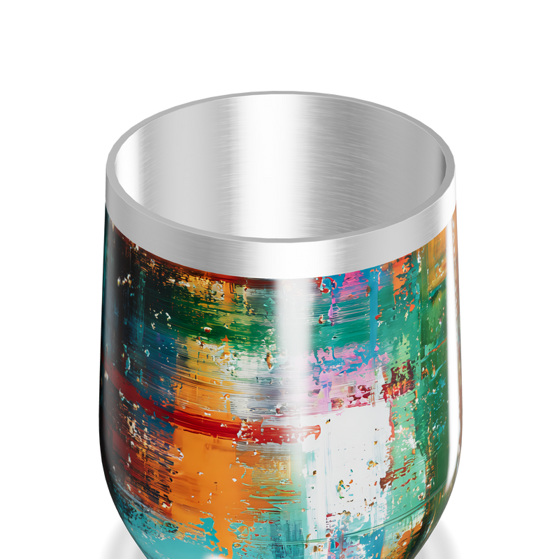 Copo Térmico Slim - Abstrato Colorido Aço Inox