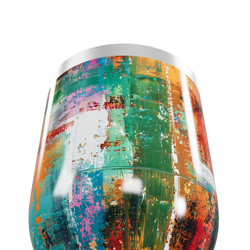 Copo Térmico Slim - Abstrato Colorido Aço Inox
