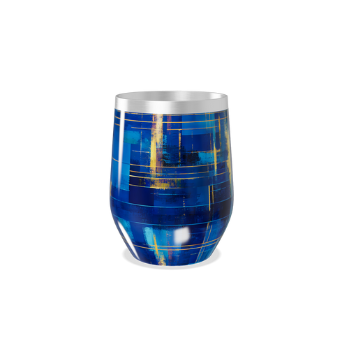 Copo Térmico Slim - Azul Estampado Aço Inox