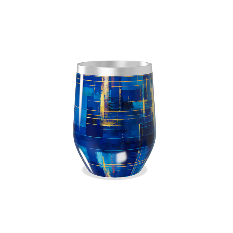 Copo Térmico Slim - Azul Estampado Aço Inox