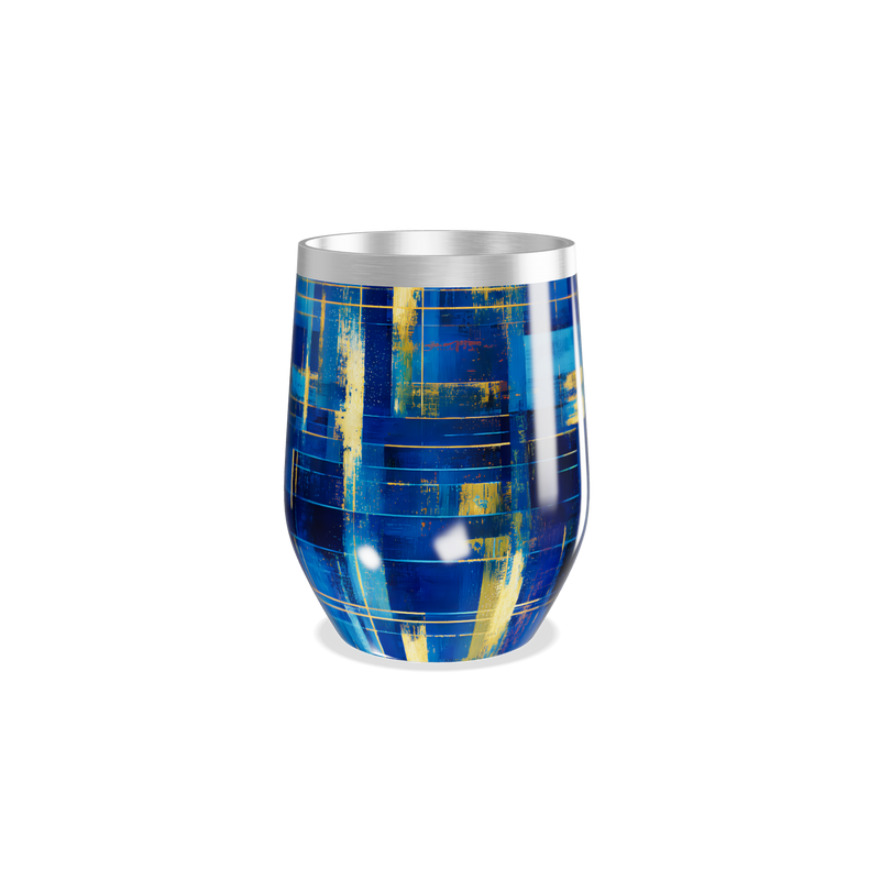 Copo Térmico Slim - Azul Estampado Aço Inox