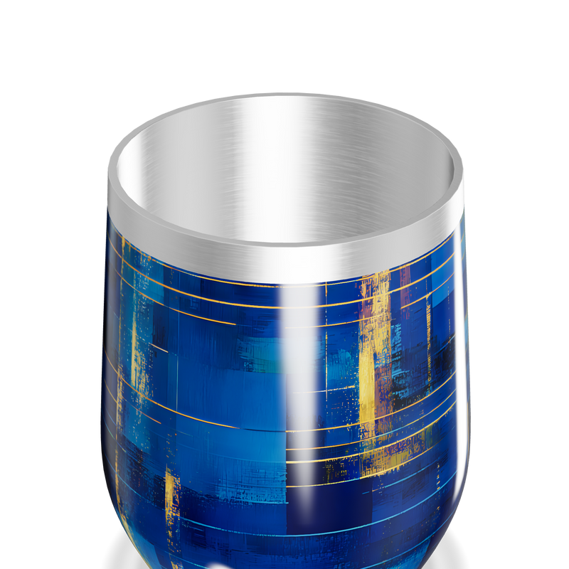 Copo Térmico Slim - Azul Estampado Aço Inox