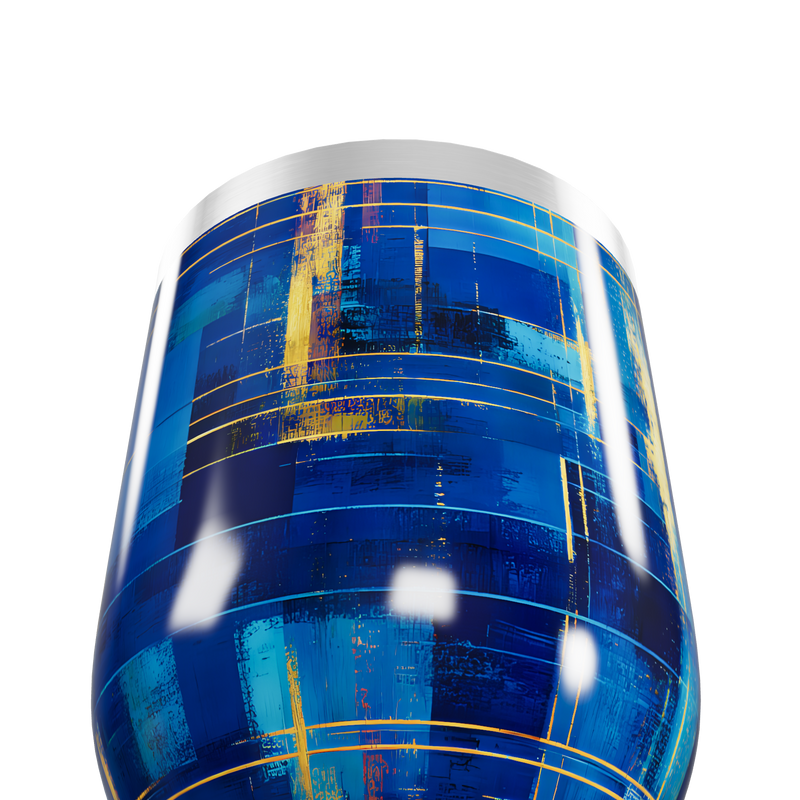 Copo Térmico Slim - Azul Estampado Aço Inox