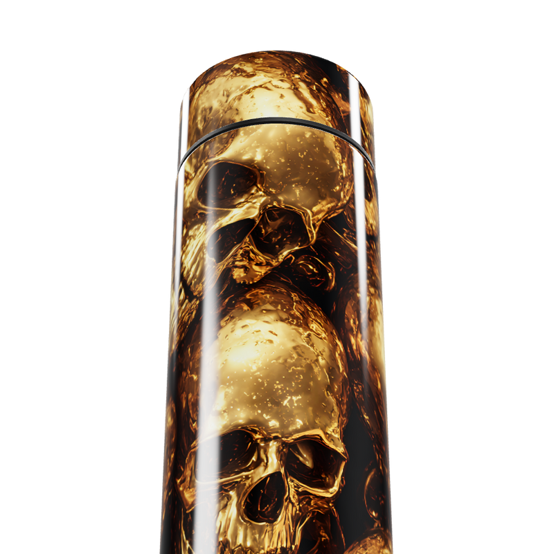 Garrafa Térmica Touch - Caveiras Douradas