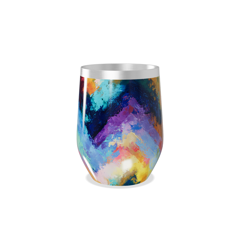 Copo Térmico Slim - Estampa Abstrata Colorida