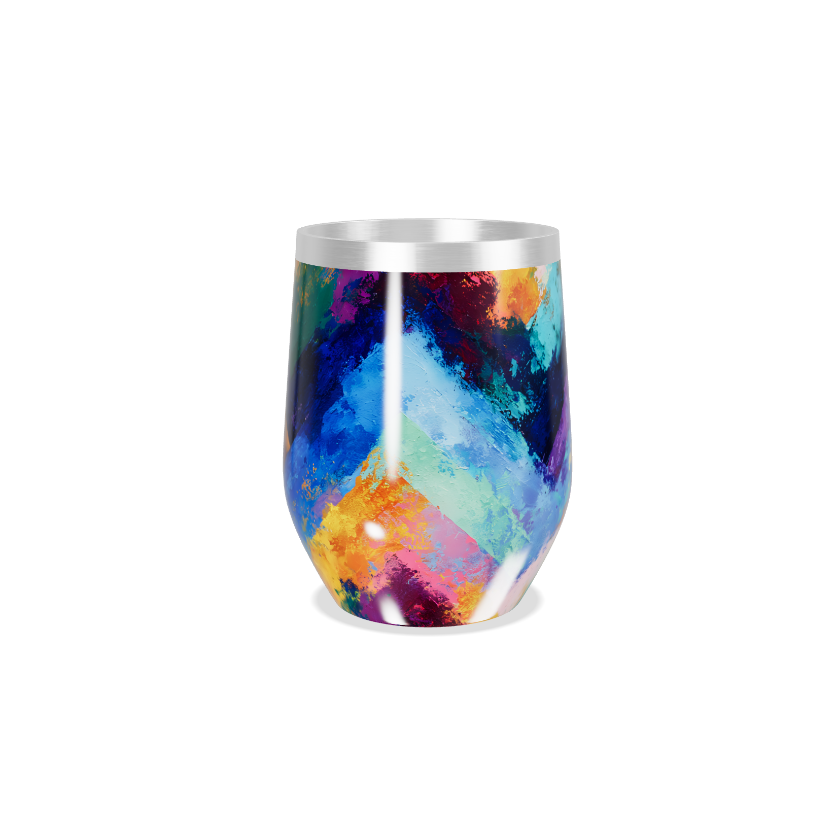 Copo Térmico Slim - Estampa Abstrata Colorida