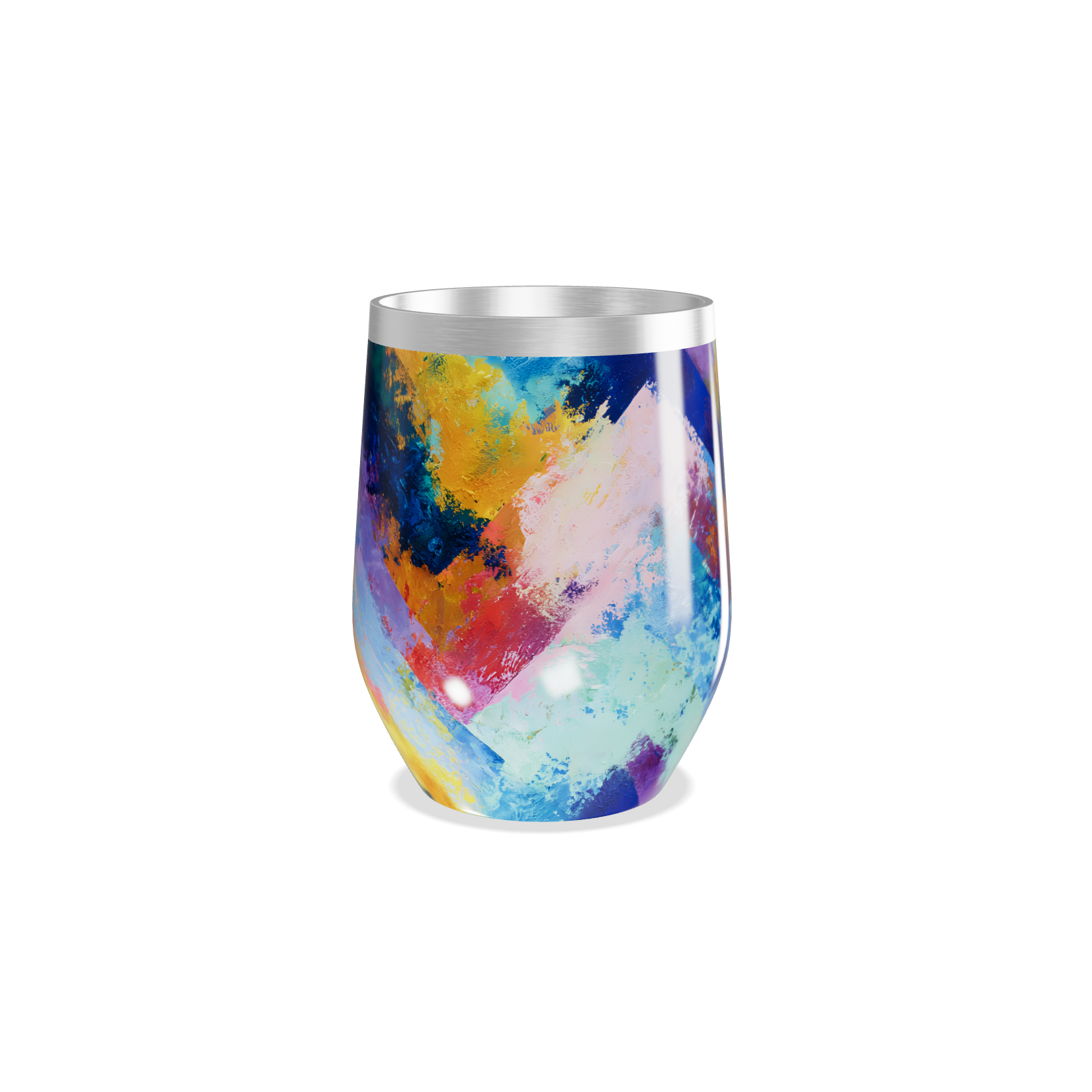 Copo Térmico Slim - Estampa Abstrata Colorida