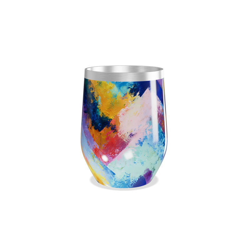 Copo Térmico Slim - Estampa Abstrata Colorida