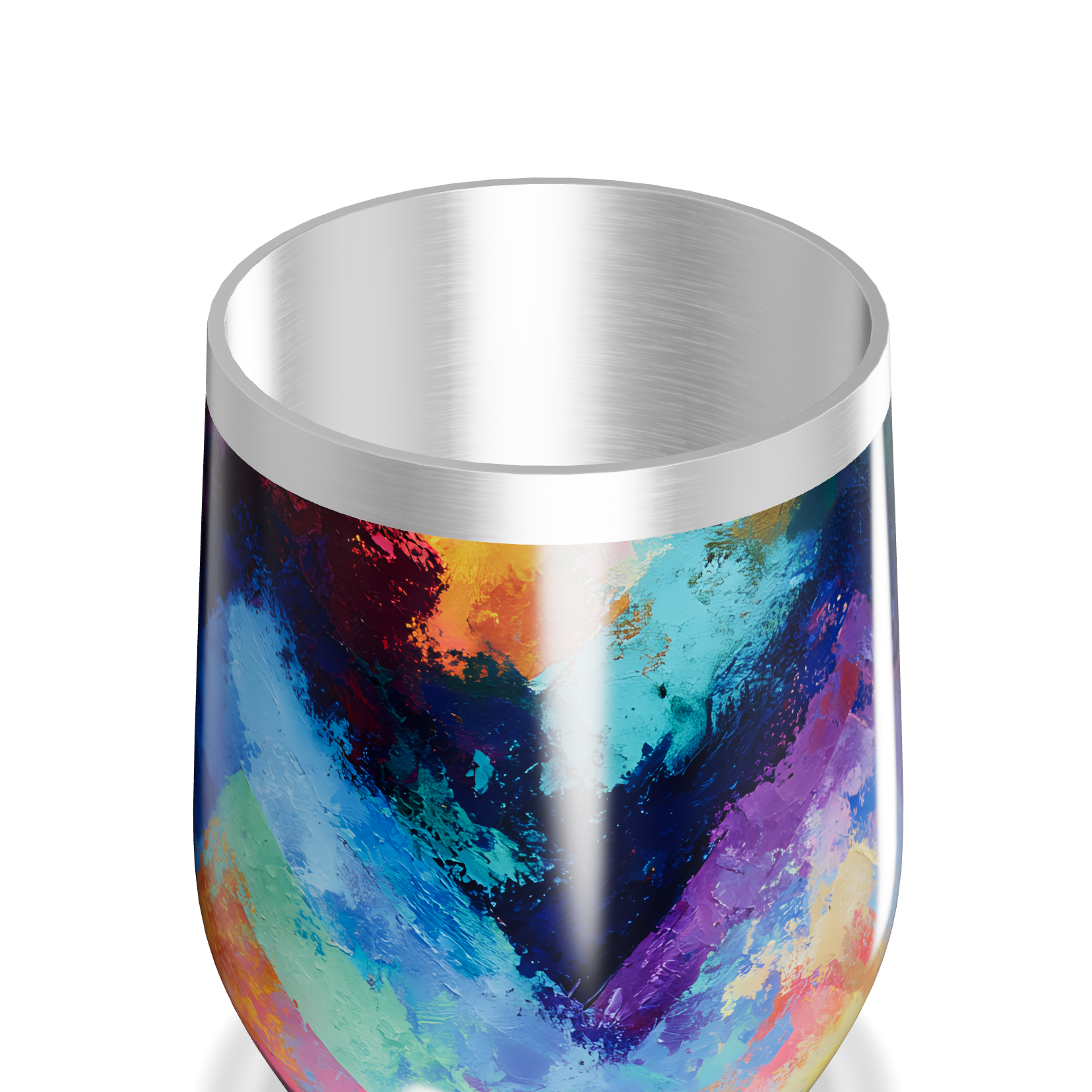 Copo Térmico Slim - Estampa Abstrata Colorida