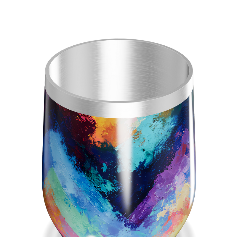 Copo Térmico Slim - Estampa Abstrata Colorida