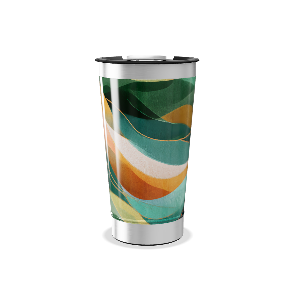 Copo Térmico - Estampa Abstrata Colorida