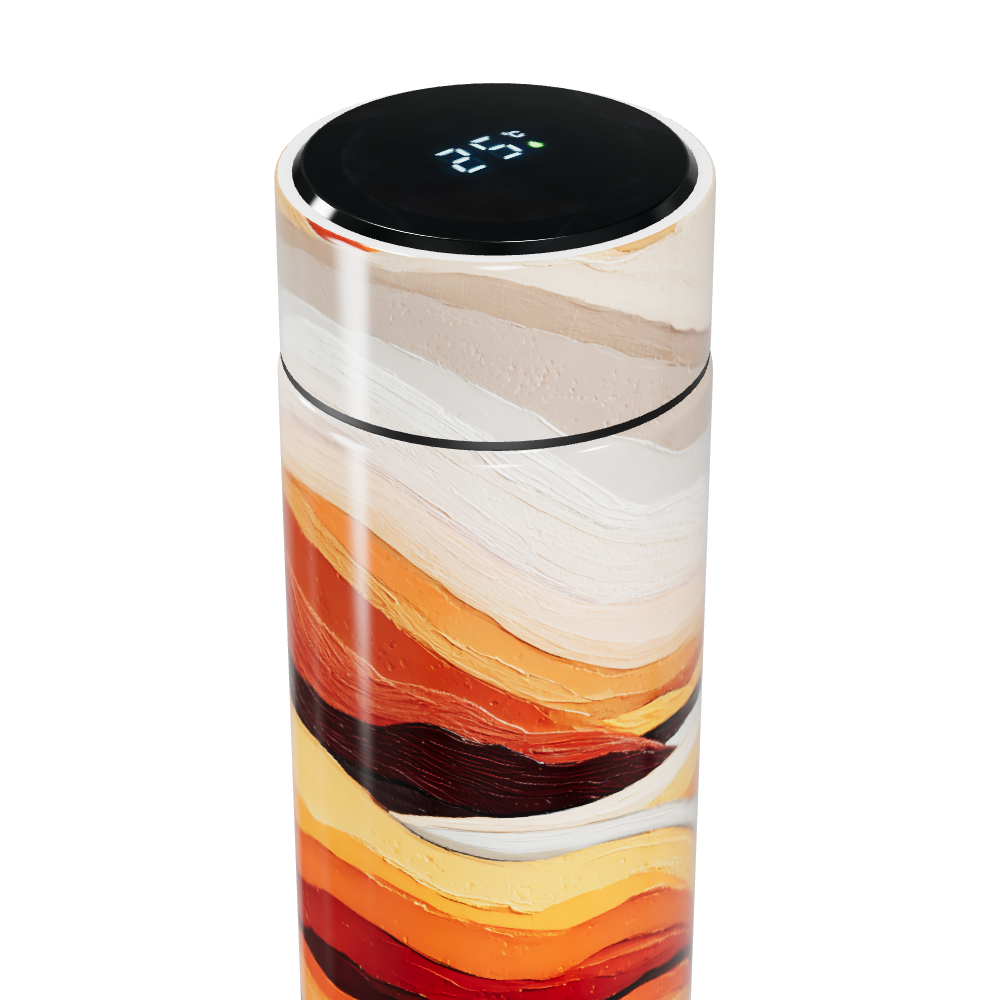 Garrafa Térmica Touch - Design Colorido Abstrato