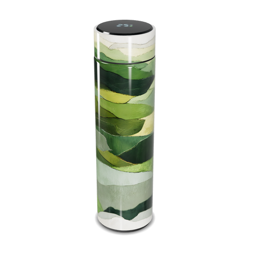 Garrafa Térmica Touch - Estampa Verde Abstrata