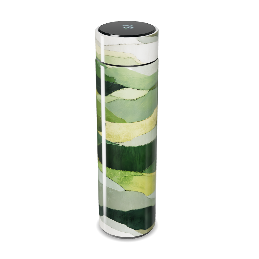 Garrafa Térmica Touch - Estampa Verde Abstrata