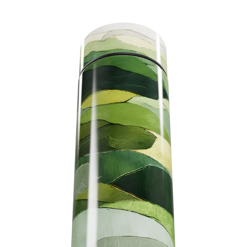 Garrafa Térmica Touch - Estampa Verde Abstrata