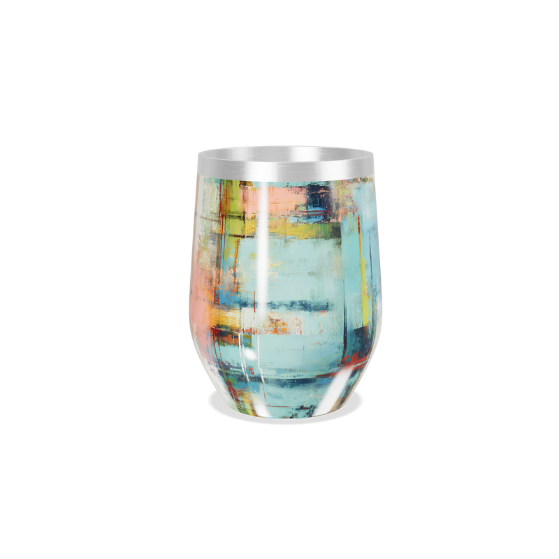 Copo Térmico Slim - Estampa Abstrata Colorida