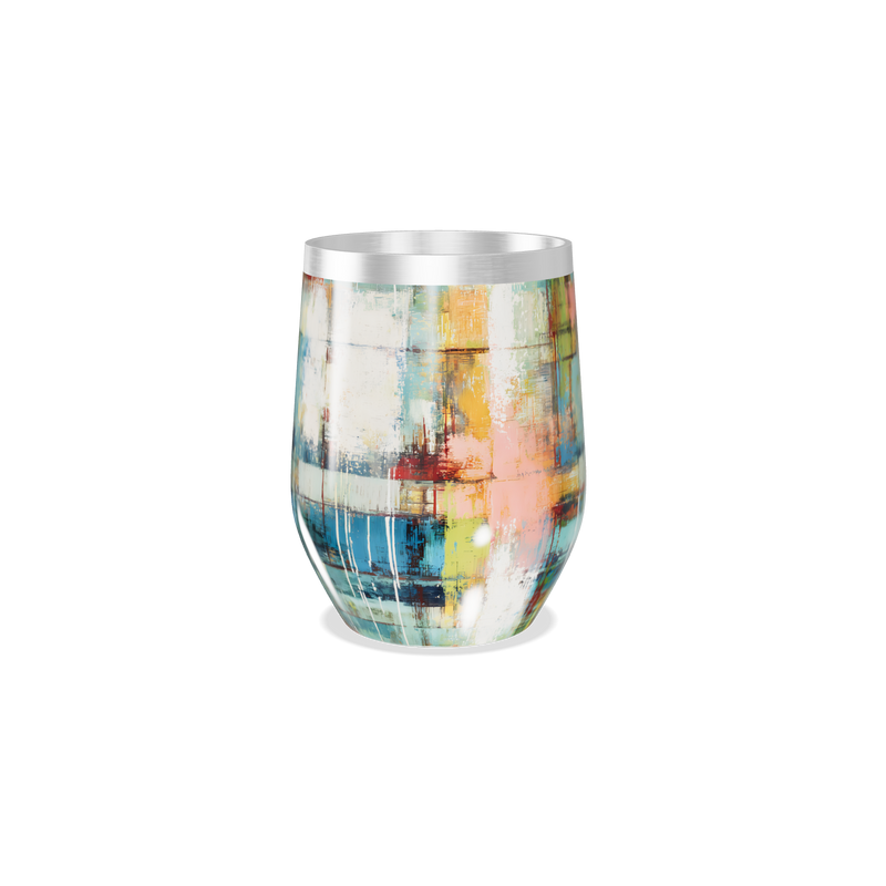 Copo Térmico Slim - Estampa Abstrata Colorida