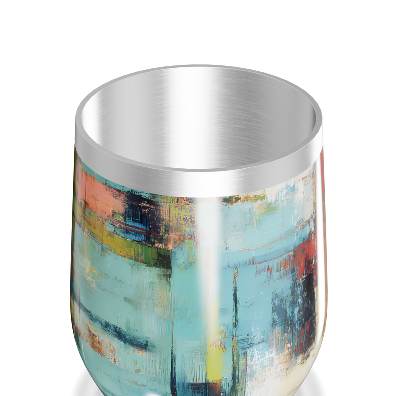 Copo Térmico Slim - Estampa Abstrata Colorida