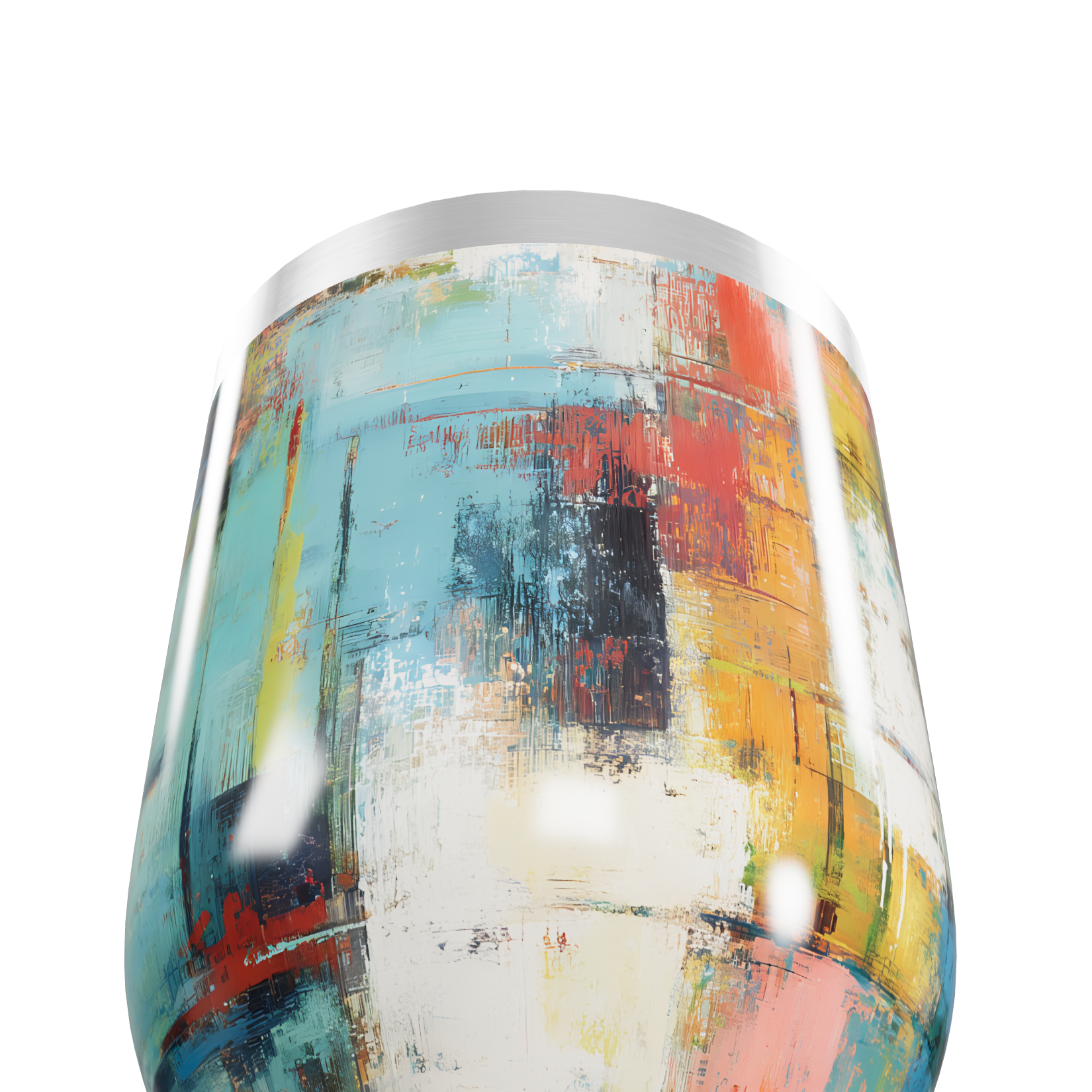 Copo Térmico Slim - Estampa Abstrata Colorida