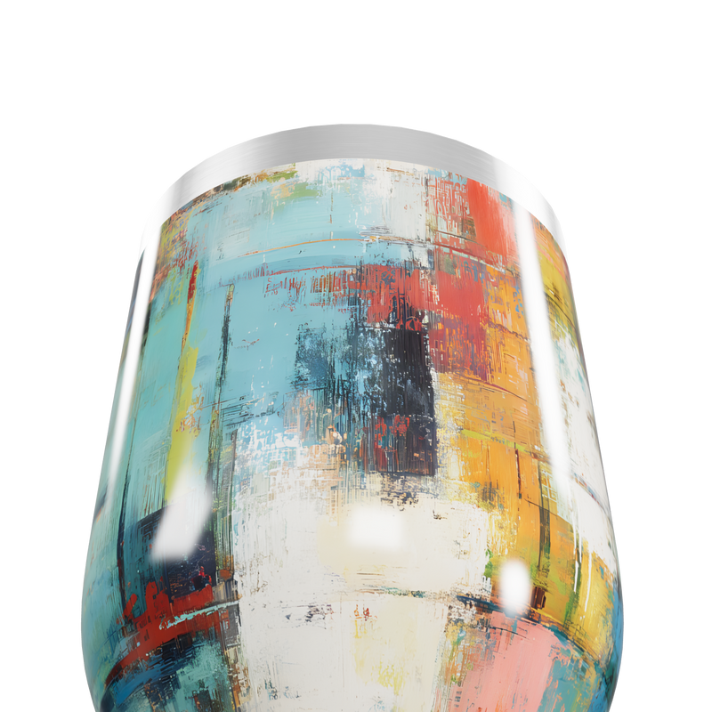 Copo Térmico Slim - Estampa Abstrata Colorida