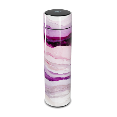 Garrafa Térmica Touch - Estampa Rosa e Roxa