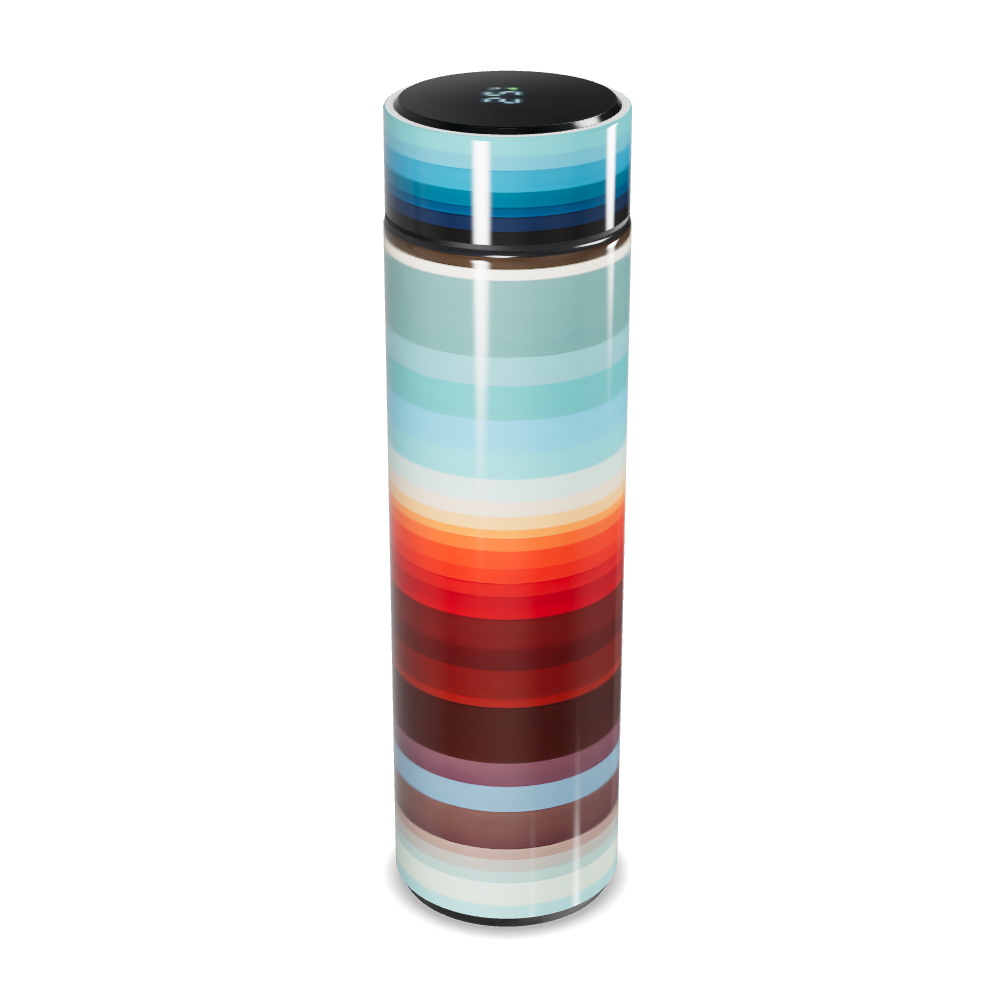 Garrafa Térmica Touch - Listras Coloridas