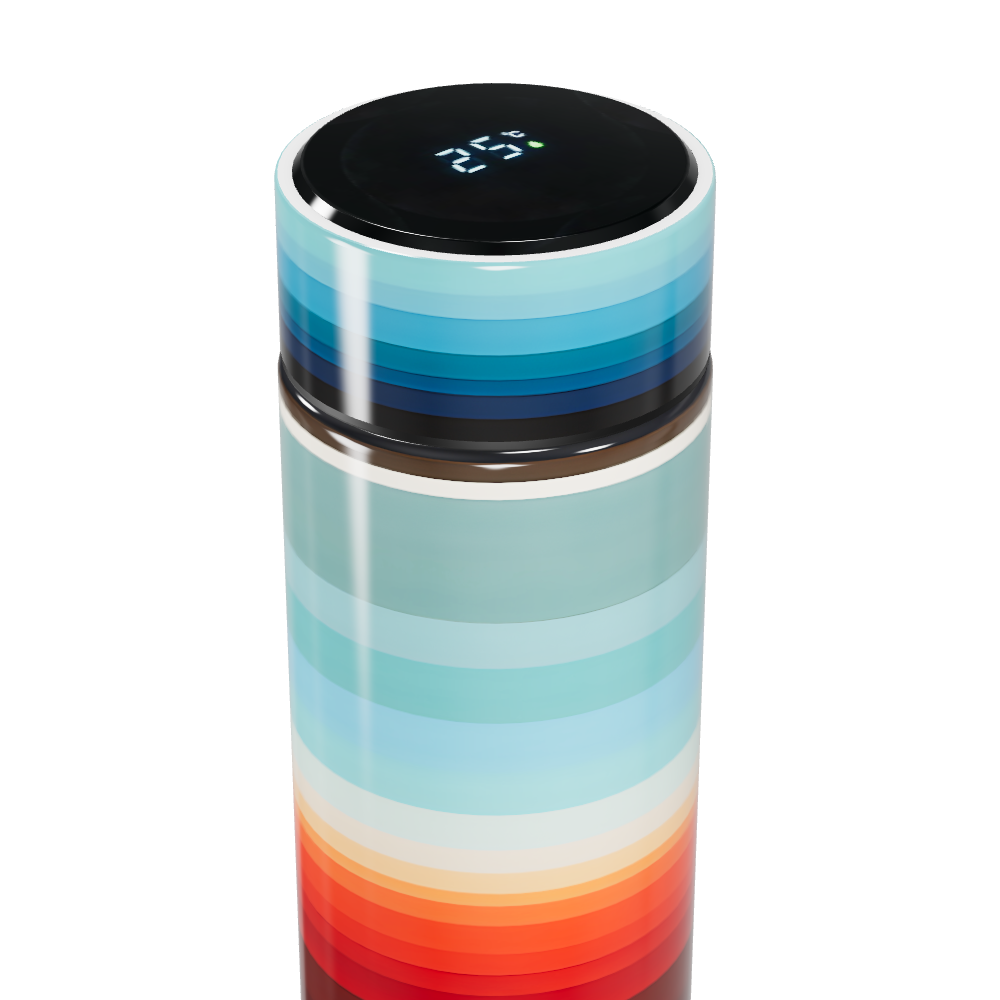 Garrafa Térmica Touch - Listras Coloridas