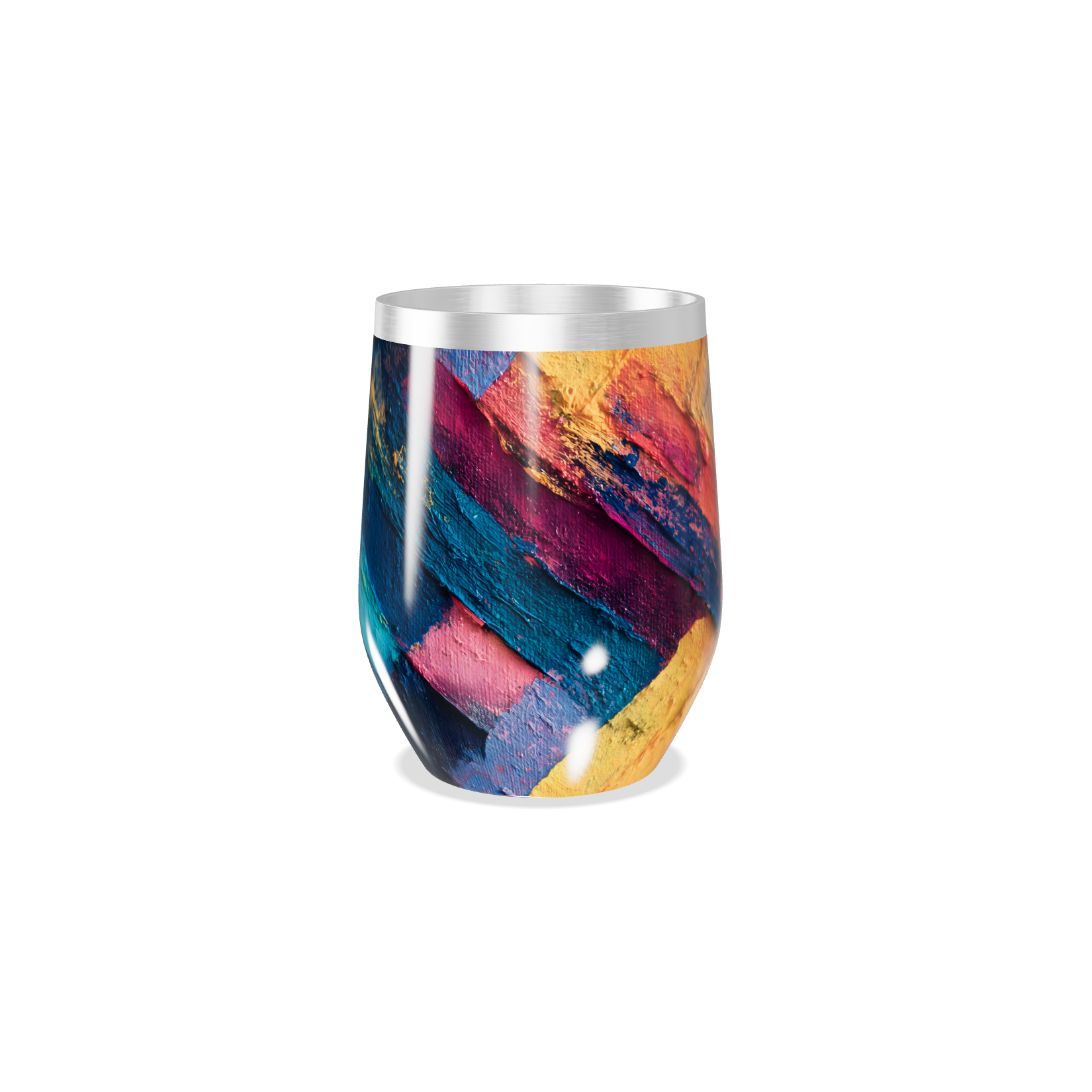 Copo Térmico Slim - Estampa Abstrata Colorida