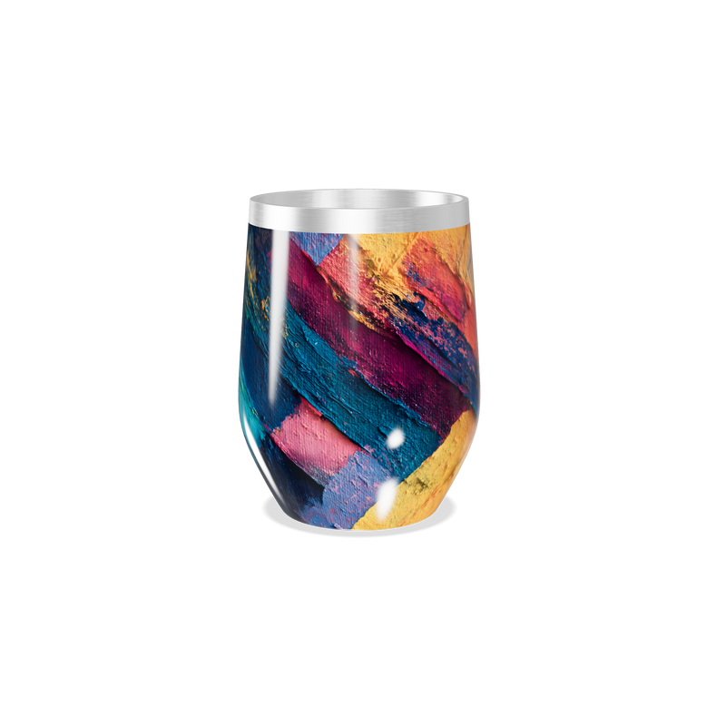 Copo Térmico Slim - Estampa Abstrata Colorida