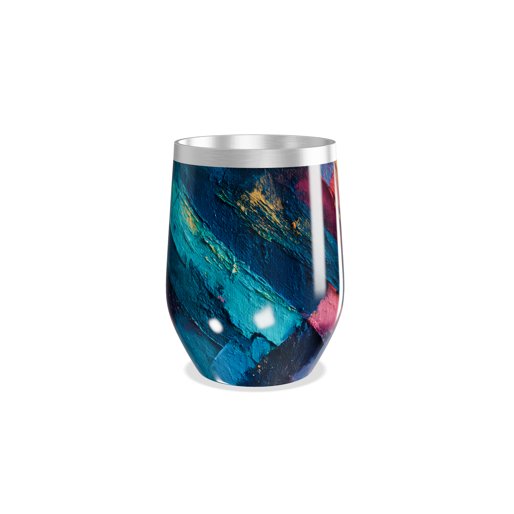 Copo Térmico Slim - Estampa Abstrata Colorida