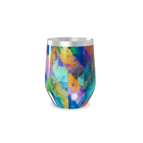 Copo Térmico Slim - Estampa Abstrata Colorida