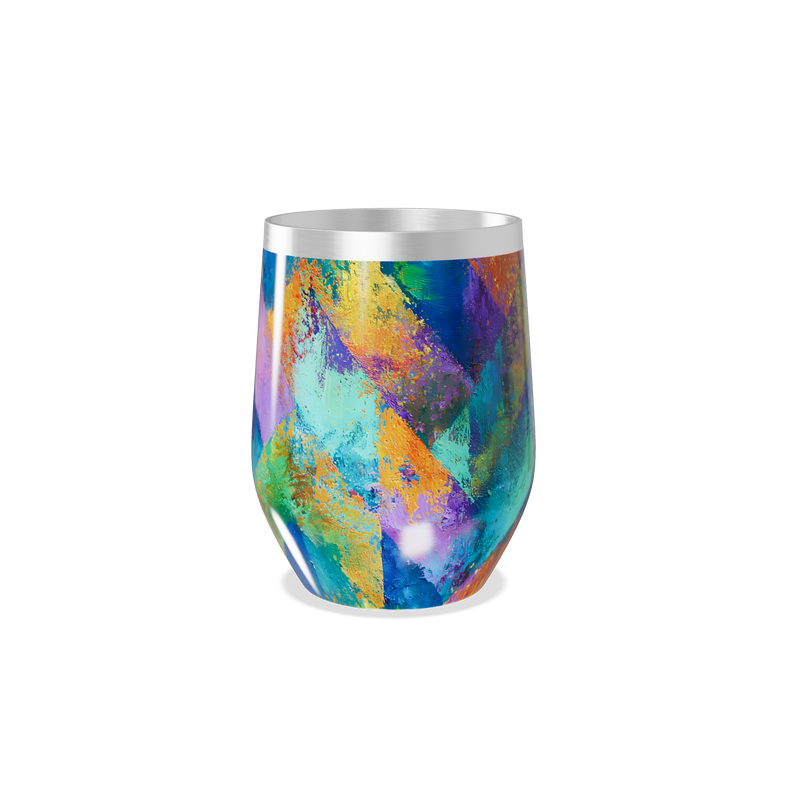 Copo Térmico Slim - Estampa Abstrata Colorida